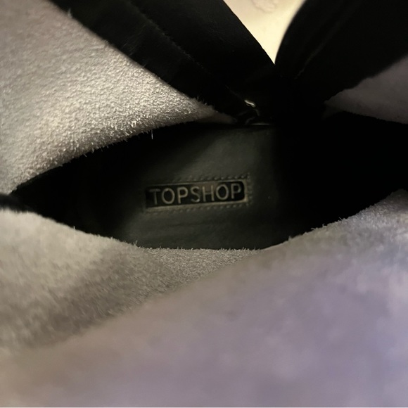 Topshop Klaus Python Snake Print Block Heel Ankle Booties Sz EU 38 - Picture 10 of 11